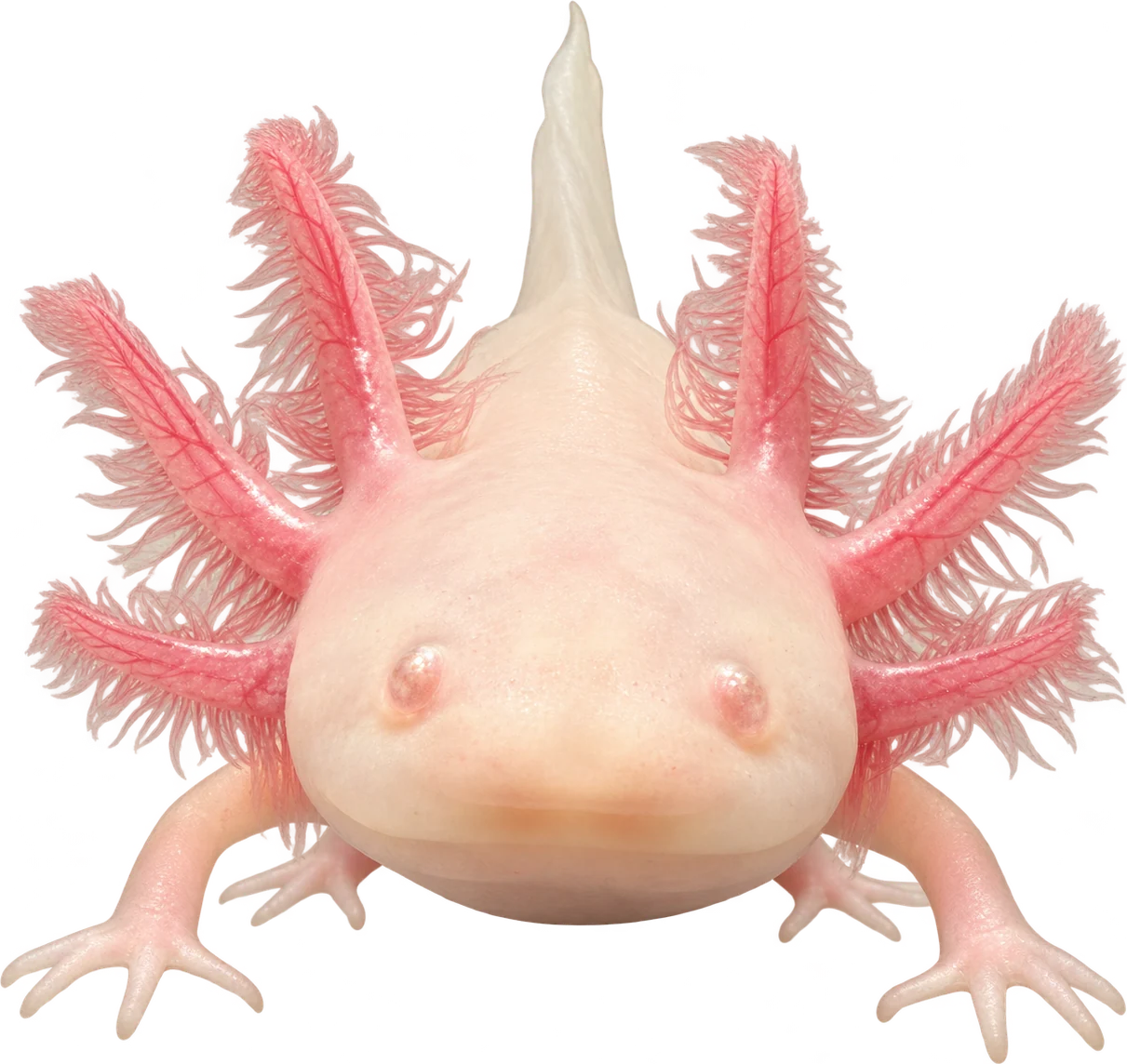 Ajolote Albino Blanco, Ambystoma mexicanum