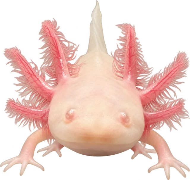 Ajolote Albino Blanco, Ambystoma mexicanum