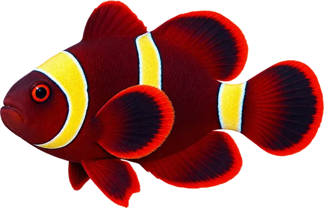 Pez payaso Maroon, Amphiprion biaculeatus