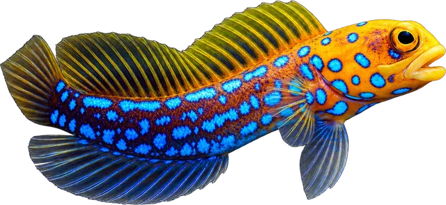 Blue Spotted Jawfish, Opistognathus rosenblatti